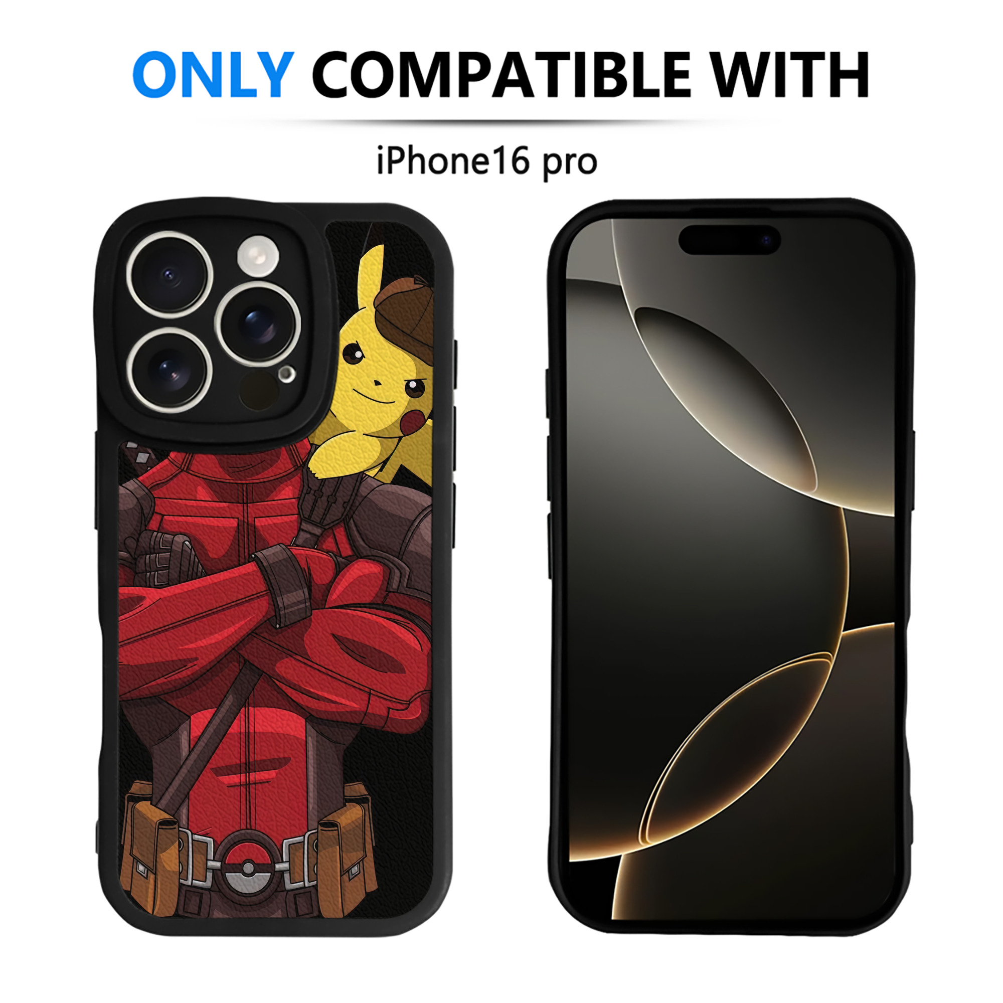 （画像用） Deadpool デッドプール 【iPhone 16シリーズ対応】シリコンスマホケース（レザー調） 材質：シリコン